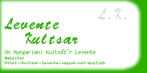 levente kultsar business card